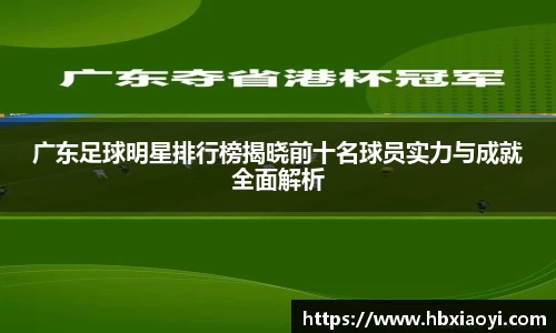 广东足球明星排行榜揭晓前十名球员实力与成就全面解析